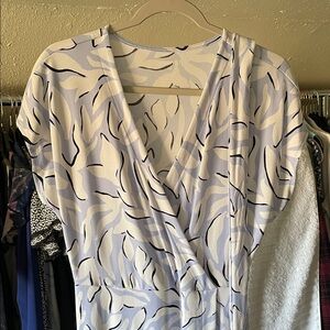 Nine West Black and White Patterned Dress